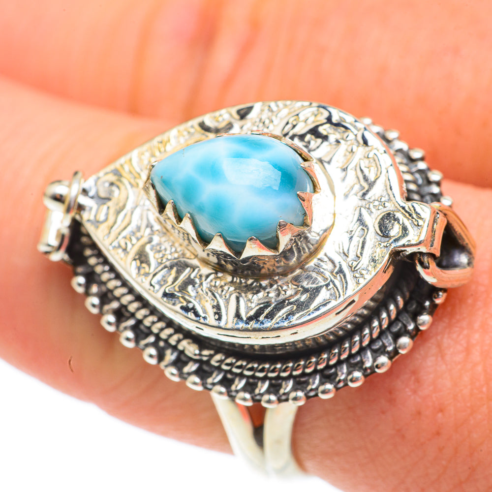 Larimar Rings handcrafted by Ana Silver Co - RING61425
