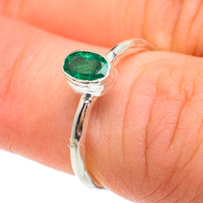 Zambian Emerald Rings handcrafted by Ana Silver Co - RING61426