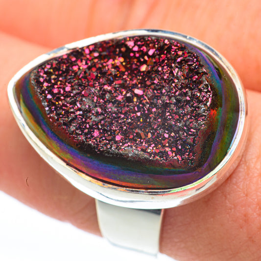Titanium Druzy Rings handcrafted by Ana Silver Co - RING61436