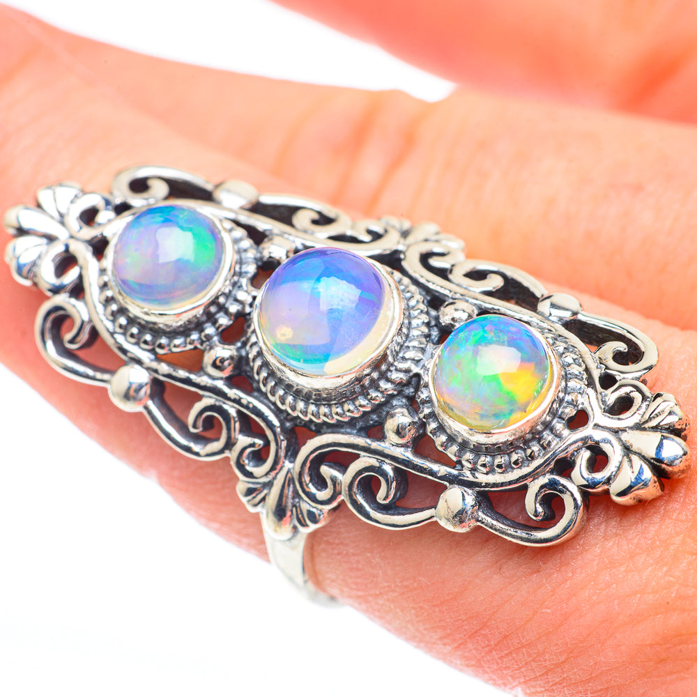 Ethiopian Opal Rings handcrafted by Ana Silver Co - RING61446
