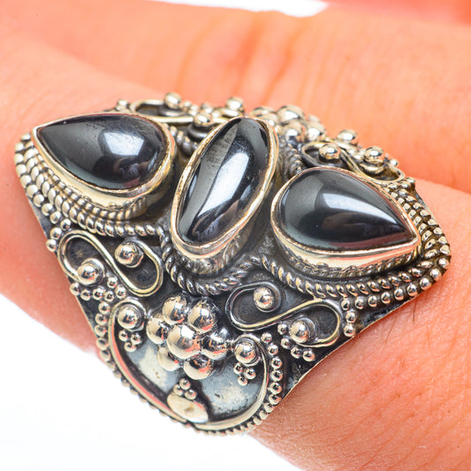Hematite Rings handcrafted by Ana Silver Co - RING61448