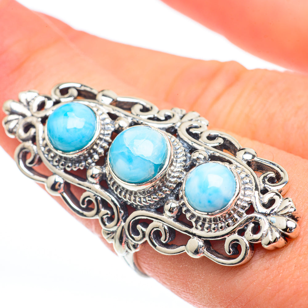 Larimar Rings handcrafted by Ana Silver Co - RING61450