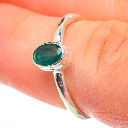 Zambian Emerald Rings handcrafted by Ana Silver Co - RING61453