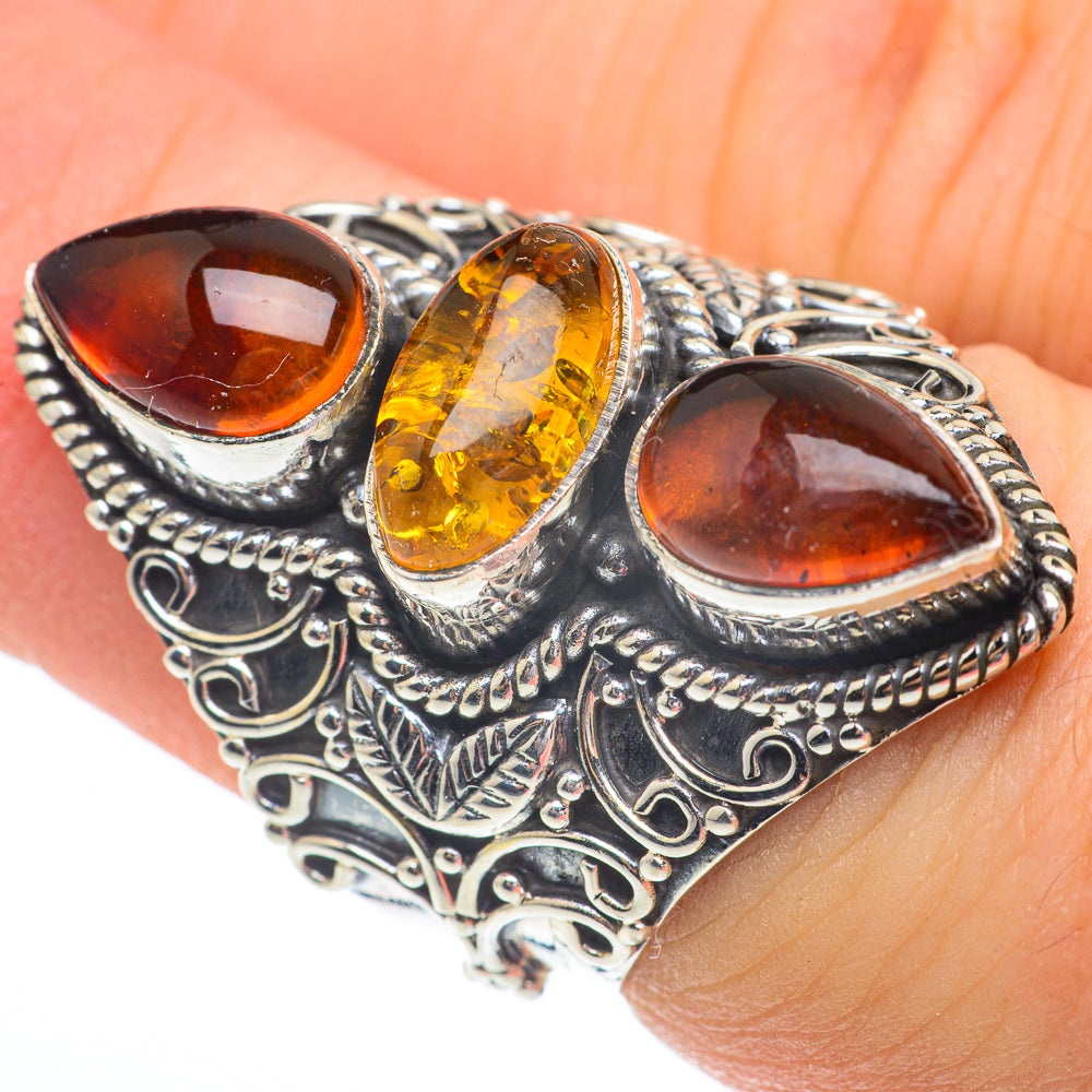 Baltic Amber Rings handcrafted by Ana Silver Co - RING61458