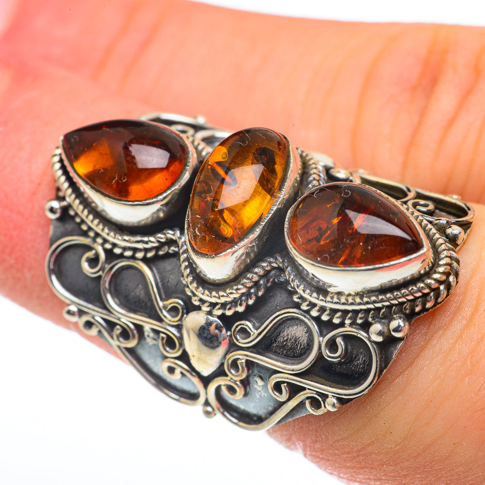 Baltic Amber Rings handcrafted by Ana Silver Co - RING61459