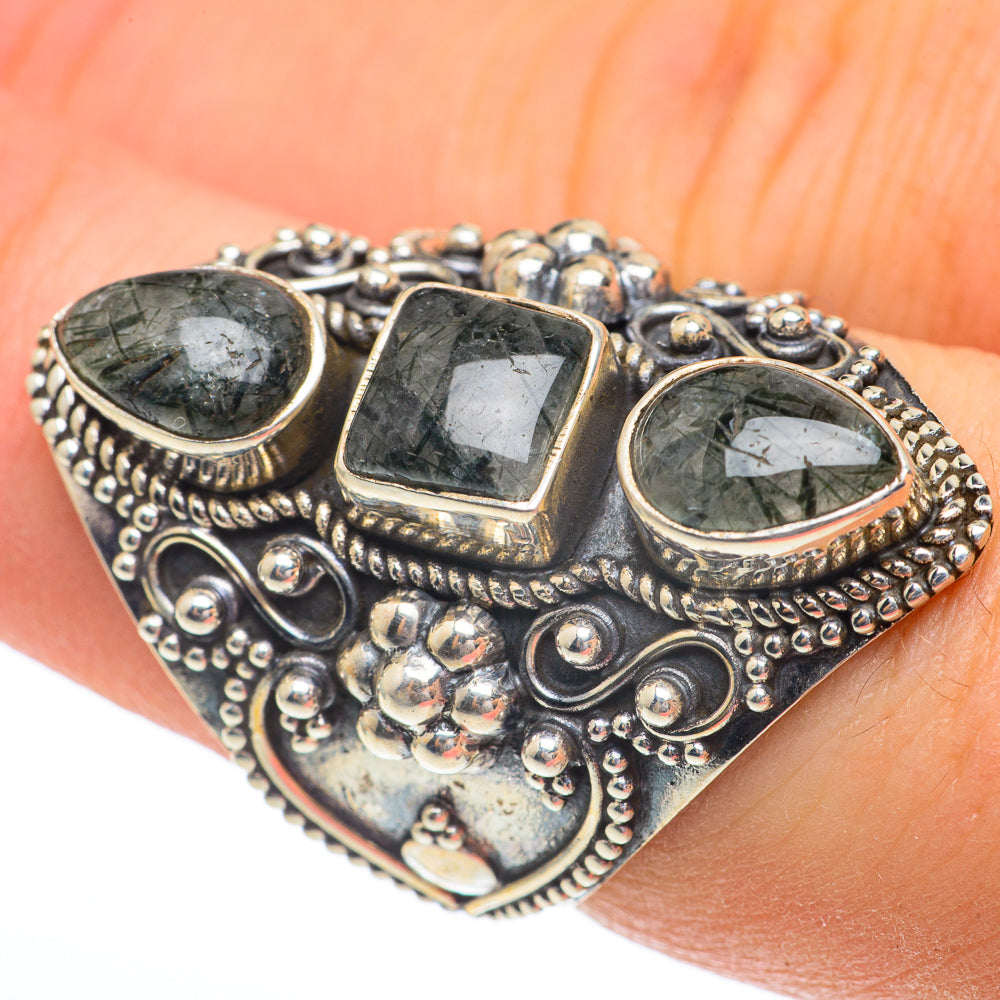 Tourmalinated Quartz Rings handcrafted by Ana Silver Co - RING61466