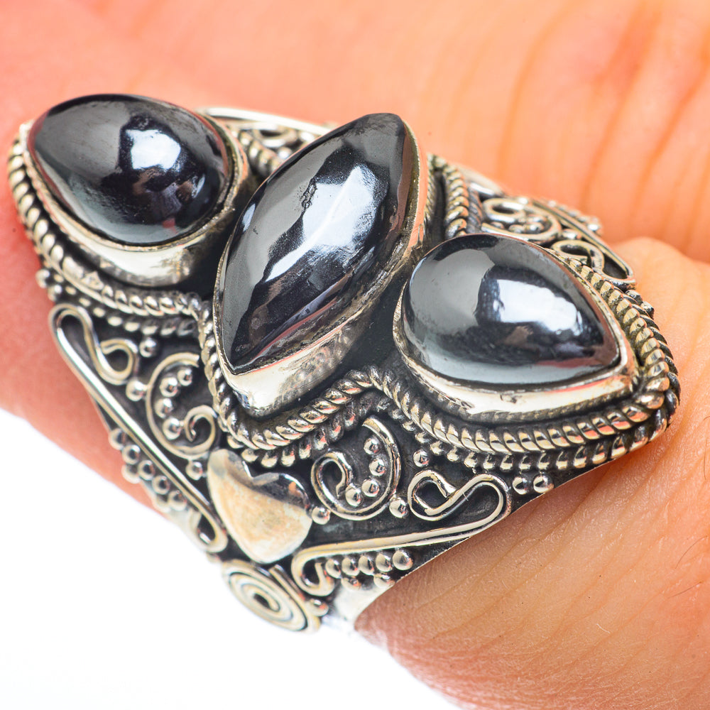 Hematite Rings handcrafted by Ana Silver Co - RING61472