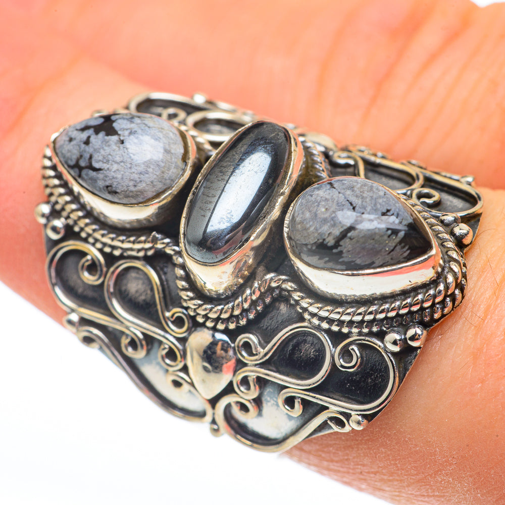 Hematite Rings handcrafted by Ana Silver Co - RING61473
