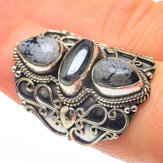 Hematite Rings handcrafted by Ana Silver Co - RING61473