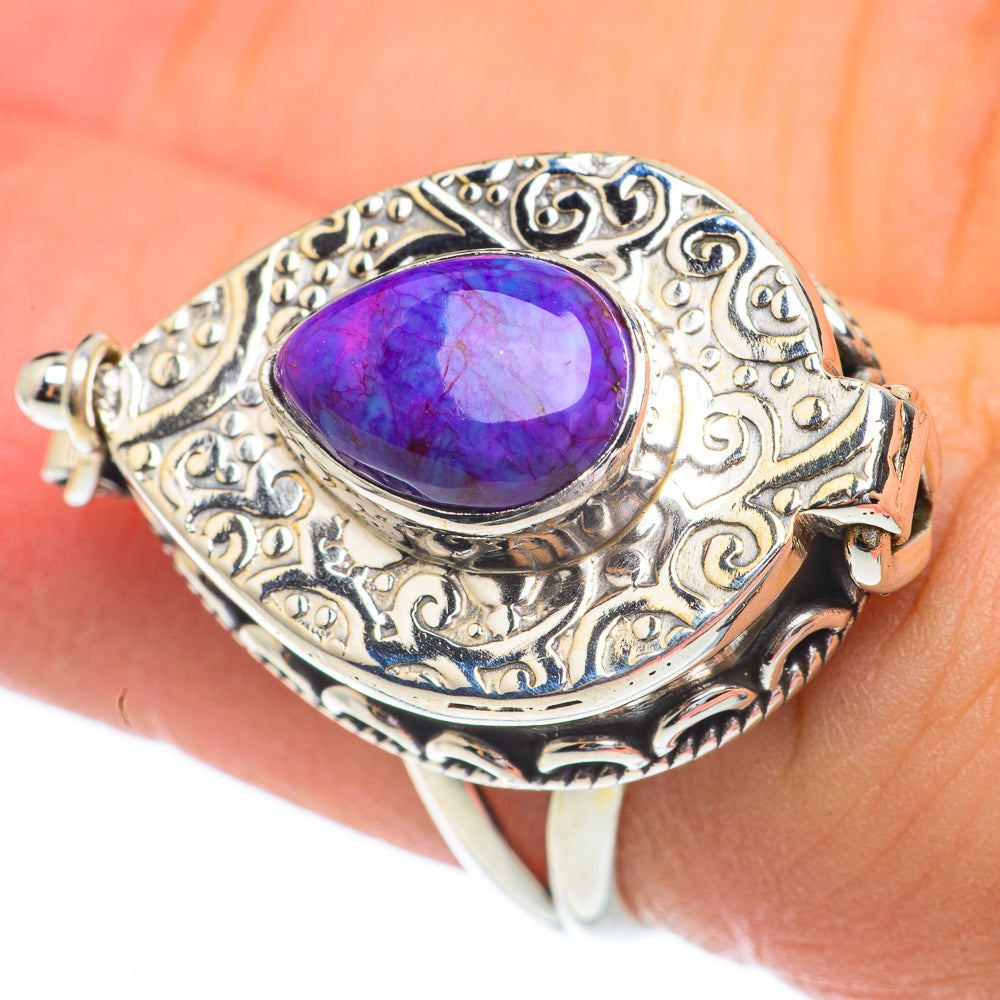 Purple Copper Composite Turquoise Rings handcrafted by Ana Silver Co - RING61485