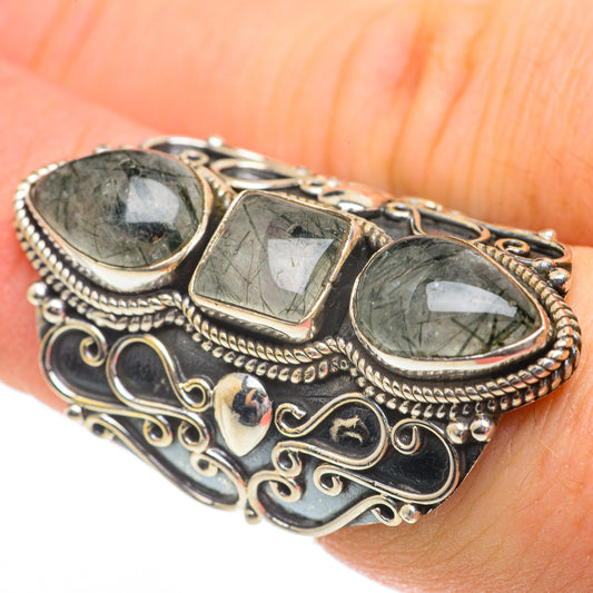 Tourmalinated Quartz Rings handcrafted by Ana Silver Co - RING61486