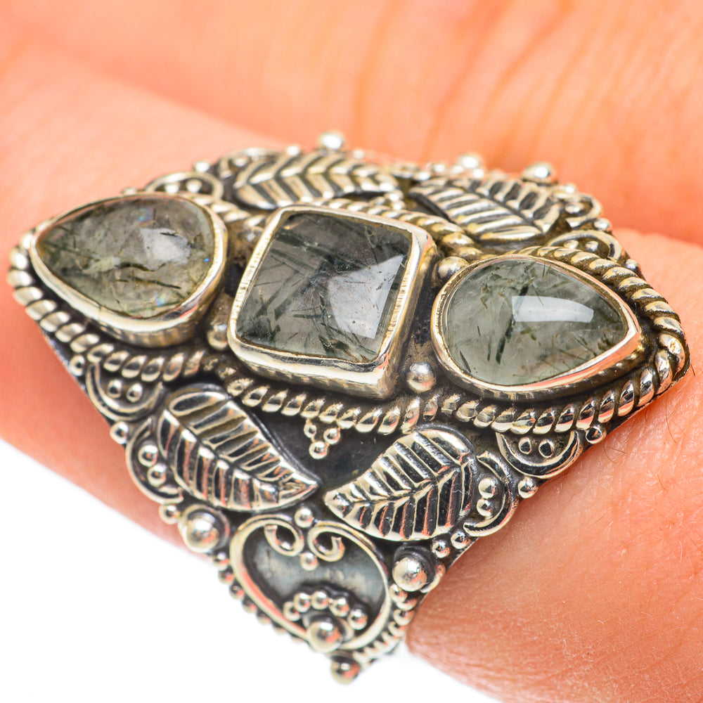 Tourmalinated Quartz Rings handcrafted by Ana Silver Co - RING61487