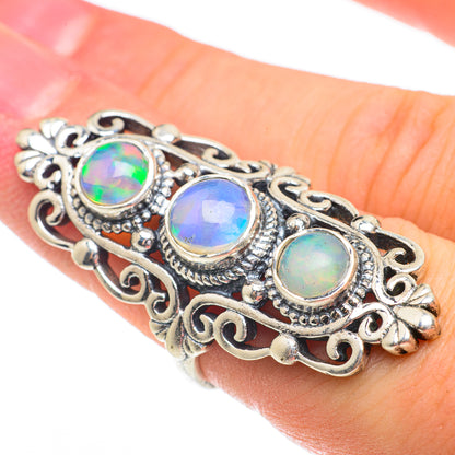 Ethiopian Opal Rings handcrafted by Ana Silver Co - RING61490