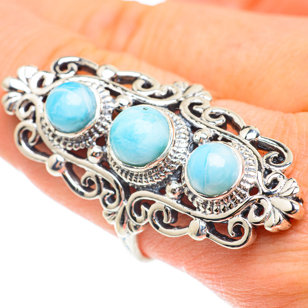Larimar Rings handcrafted by Ana Silver Co - RING61493