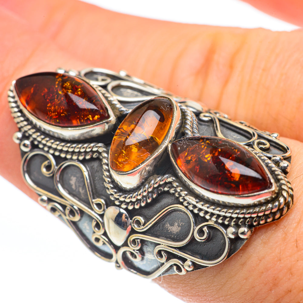 Baltic Amber Rings handcrafted by Ana Silver Co - RING61498