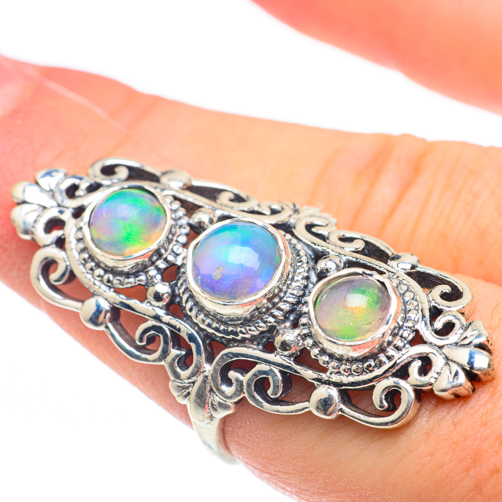 Ethiopian Opal Rings handcrafted by Ana Silver Co - RING61502