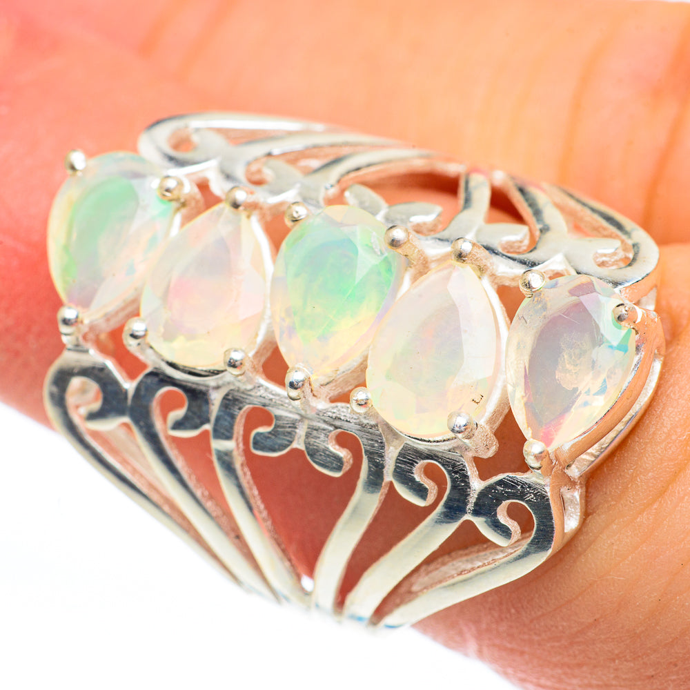 Ethiopian Opal Rings handcrafted by Ana Silver Co - RING61503