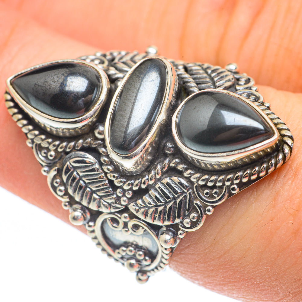 Hematite Rings handcrafted by Ana Silver Co - RING61505