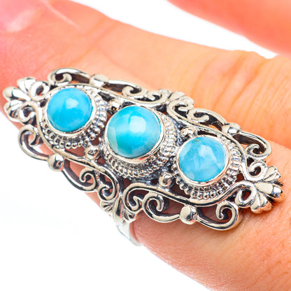 Larimar Rings handcrafted by Ana Silver Co - RING61506