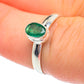 Zambian Emerald Rings handcrafted by Ana Silver Co - RING61509