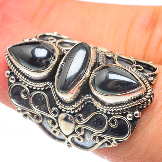 Hematite Rings handcrafted by Ana Silver Co - RING61512