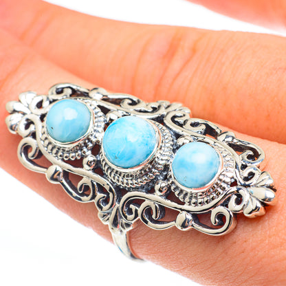 Larimar Rings handcrafted by Ana Silver Co - RING61513