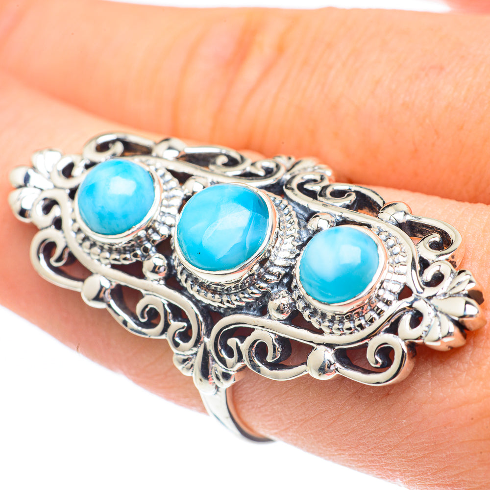 Larimar Rings handcrafted by Ana Silver Co - RING61518