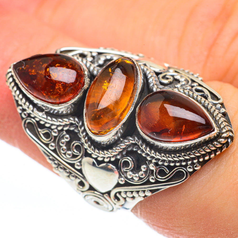 Baltic Amber Rings handcrafted by Ana Silver Co - RING61526