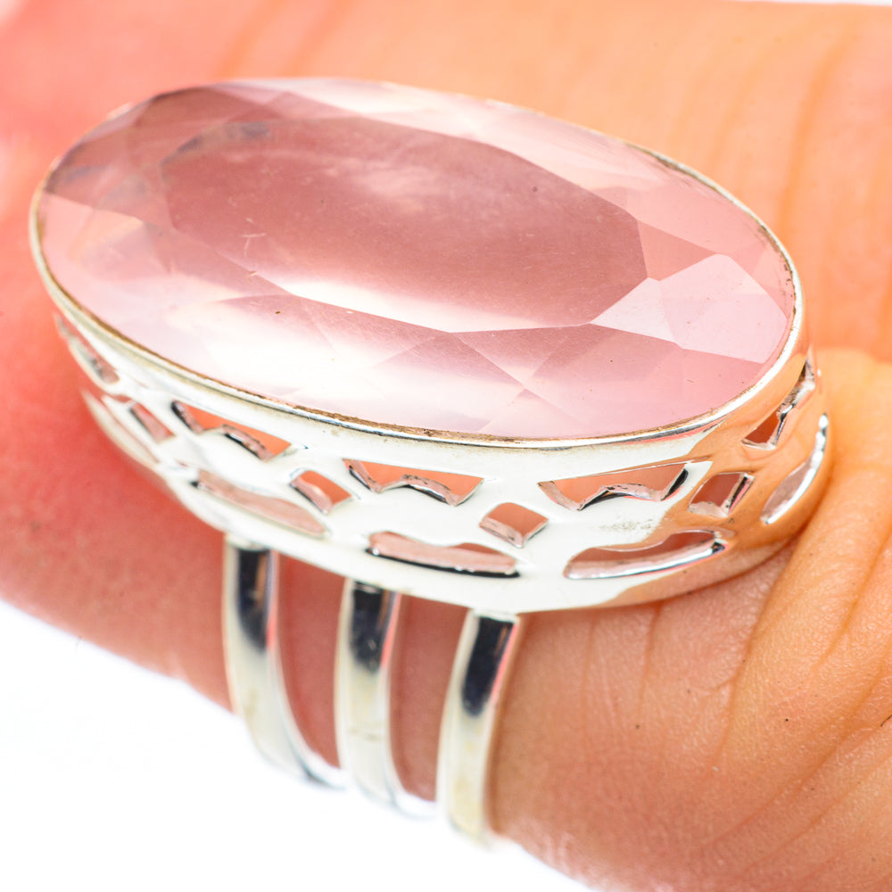 Rose Quartz Rings handcrafted by Ana Silver Co - RING61529