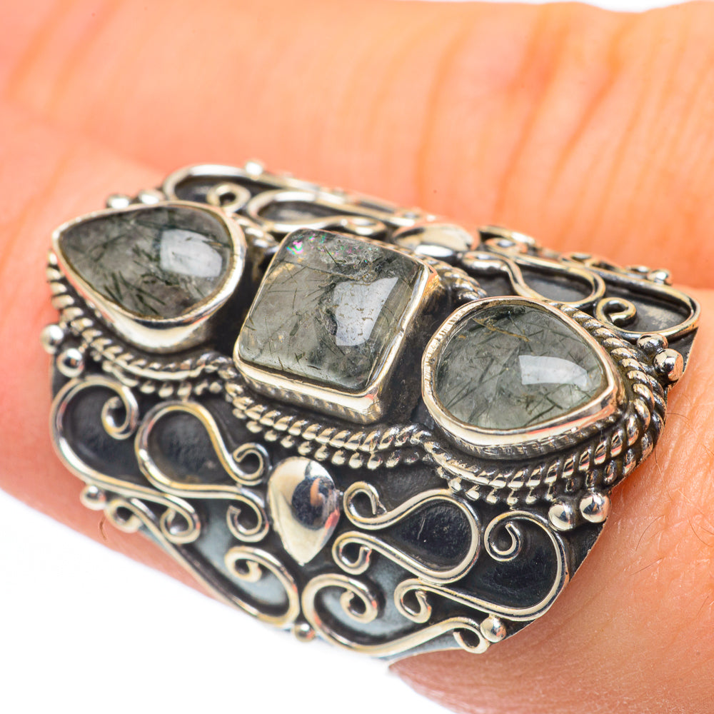Tourmalinated Quartz Rings handcrafted by Ana Silver Co - RING61532