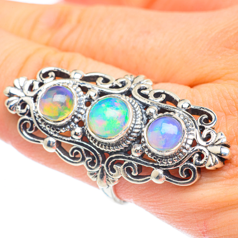 Ethiopian Opal Rings handcrafted by Ana Silver Co - RING61536