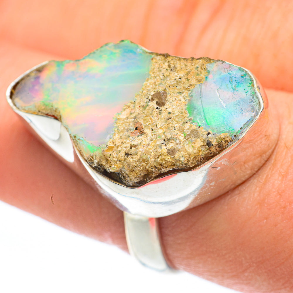 Ethiopian Opal Rings handcrafted by Ana Silver Co - RING61537