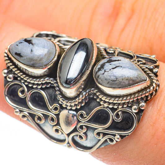 Hematite Rings handcrafted by Ana Silver Co - RING61540