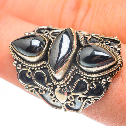 Hematite Rings handcrafted by Ana Silver Co - RING61541