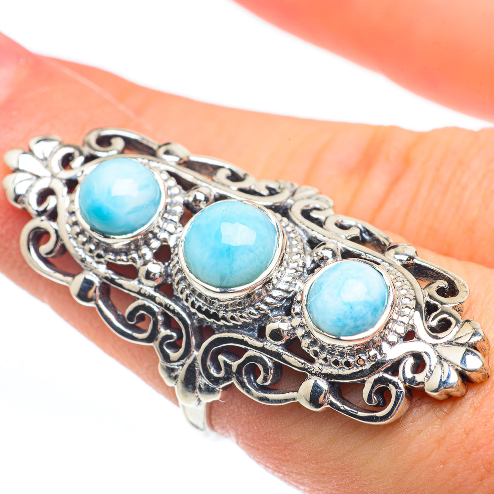 Larimar Rings handcrafted by Ana Silver Co - RING61544