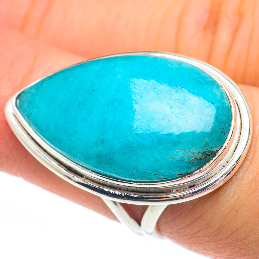 Peruvian Amazonite Rings handcrafted by Ana Silver Co - RING61546