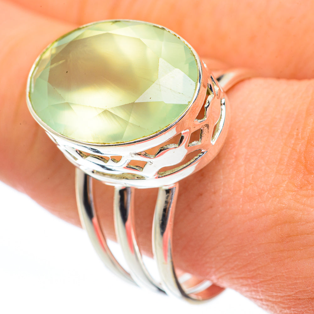 Prehnite Rings handcrafted by Ana Silver Co - RING61547