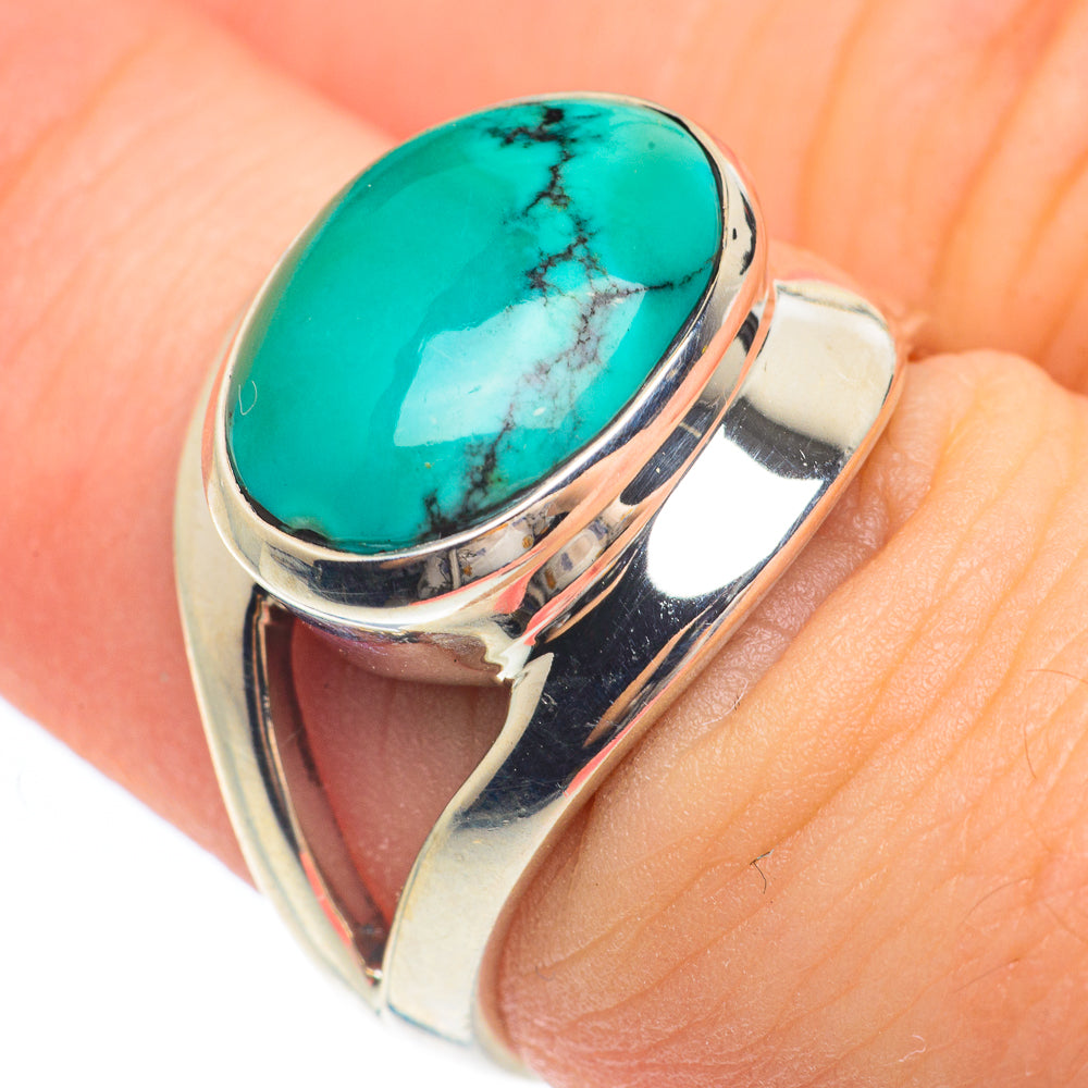 Tibetan Turquoise Rings handcrafted by Ana Silver Co - RING61554