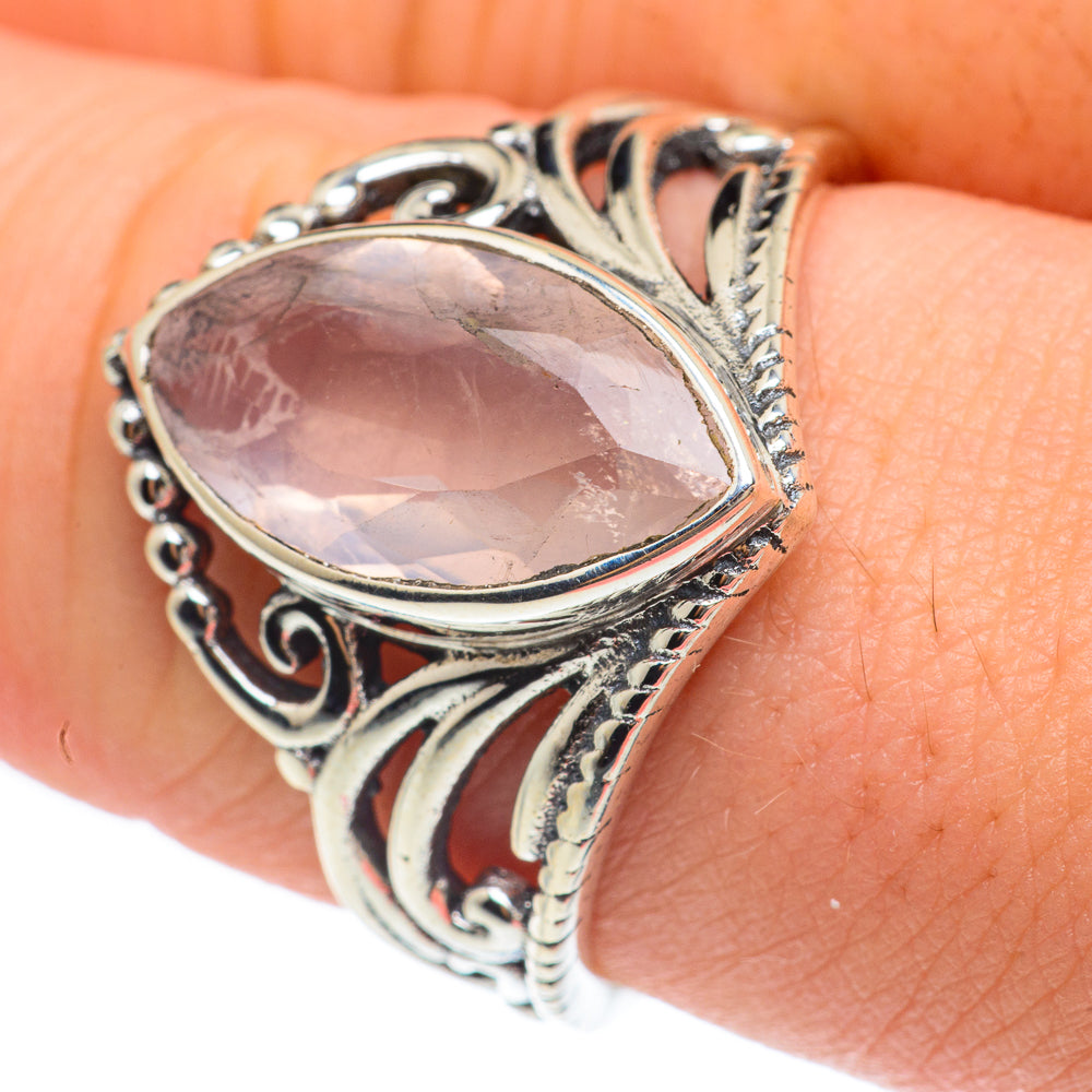 Rose Quartz Rings handcrafted by Ana Silver Co - RING61559