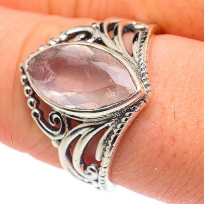 Rose Quartz Rings handcrafted by Ana Silver Co - RING61559