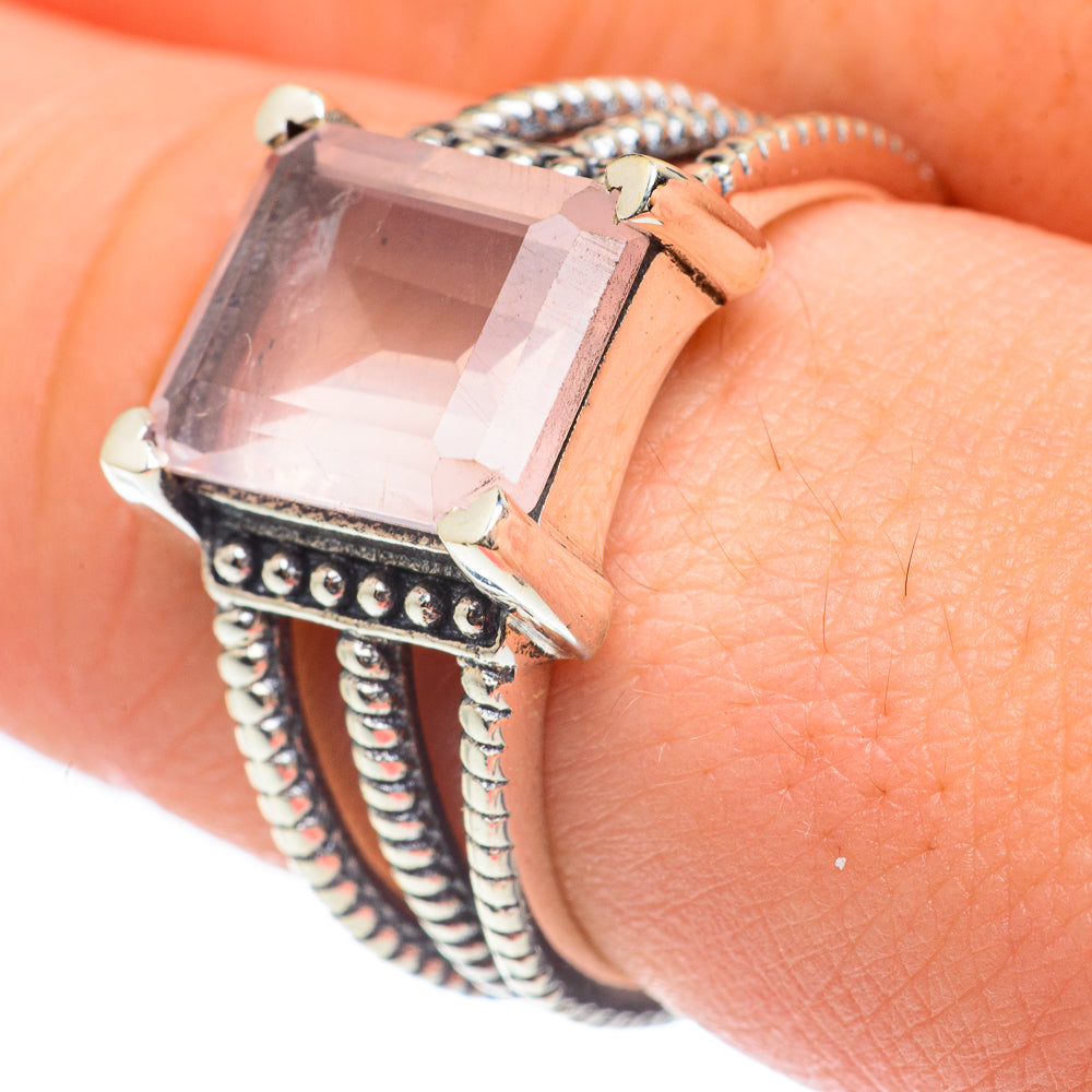 Rose Quartz Rings handcrafted by Ana Silver Co - RING61562