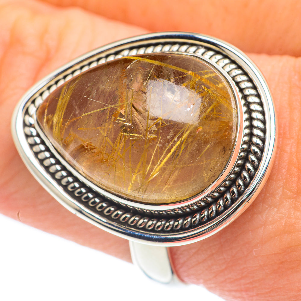 Rutilated Quartz Rings handcrafted by Ana Silver Co - RING61566