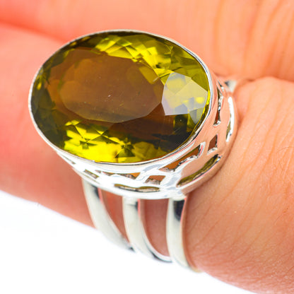 Olive Quartz Rings handcrafted by Ana Silver Co - RING61578