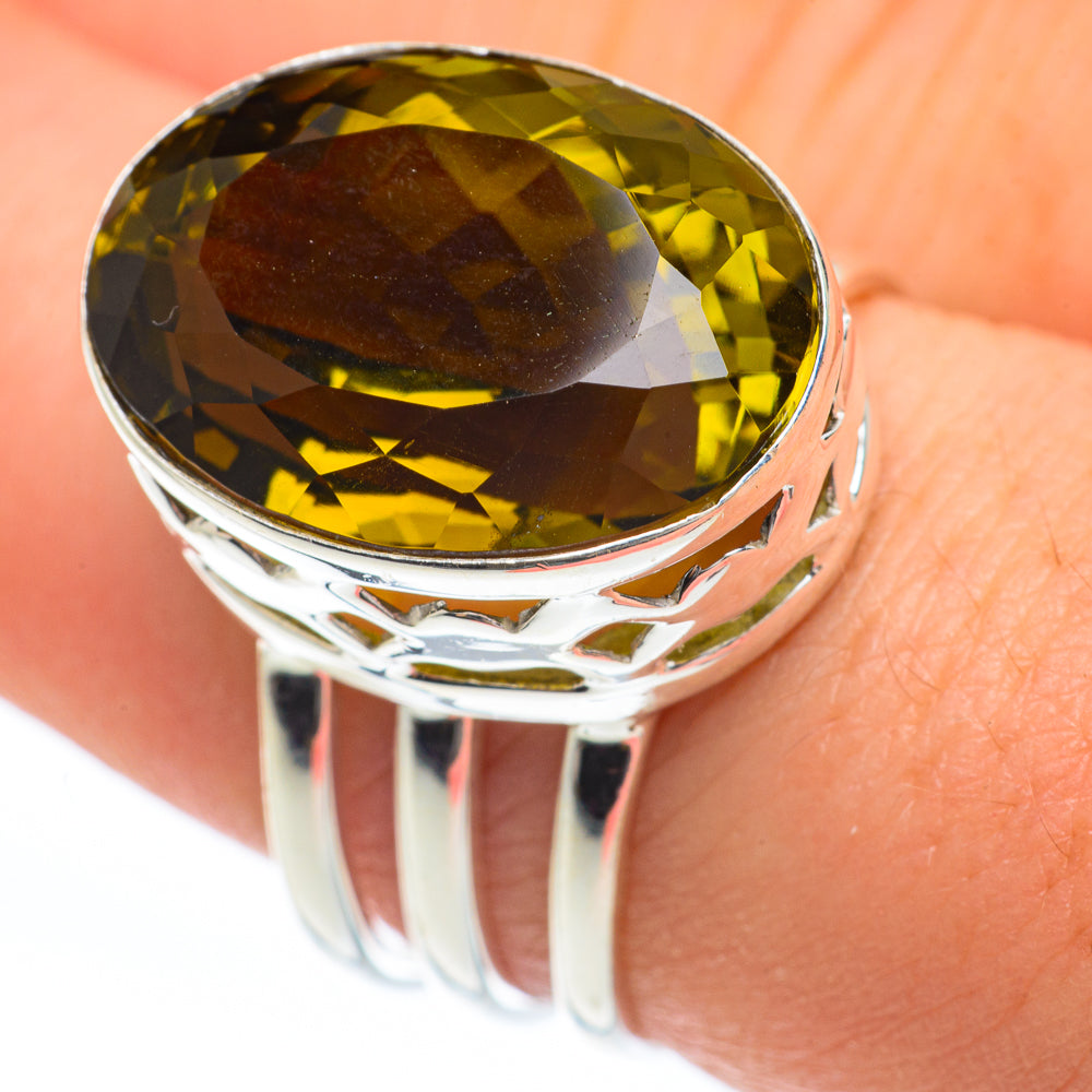 Olive Quartz Rings handcrafted by Ana Silver Co - RING61582