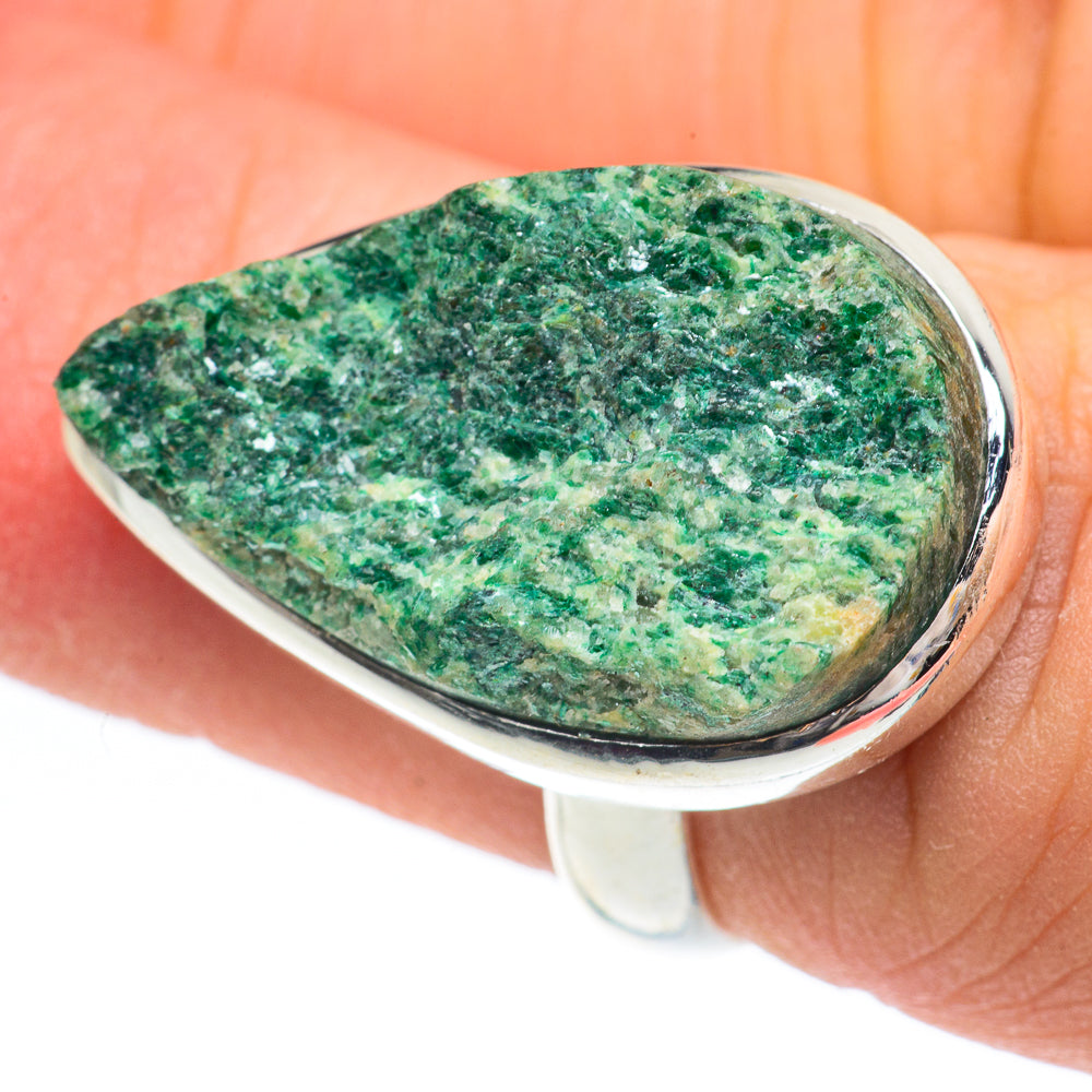 Green Fuchsite Rings handcrafted by Ana Silver Co - RING61584