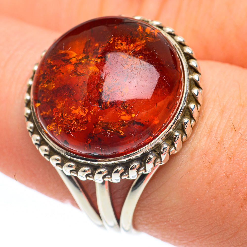 Baltic Amber Rings handcrafted by Ana Silver Co - RING61587