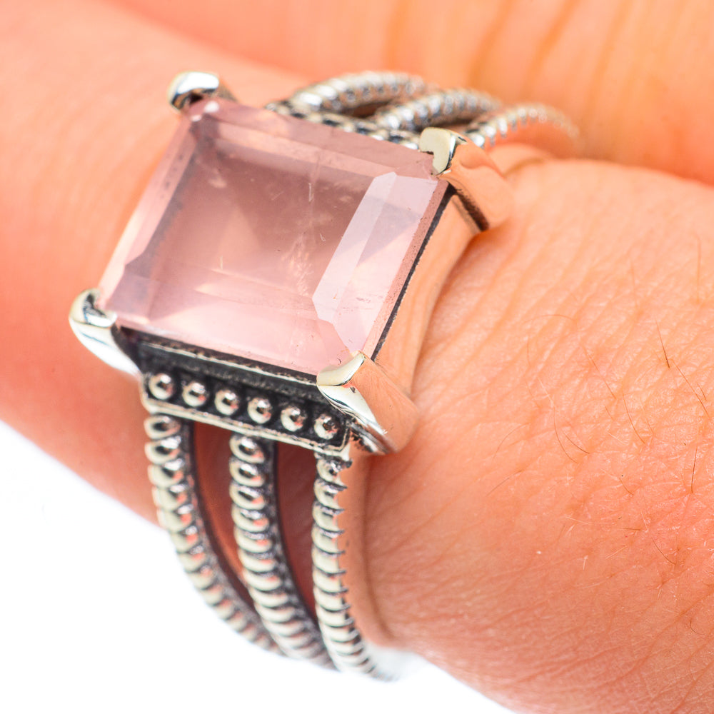 Rose Quartz Rings handcrafted by Ana Silver Co - RING61588