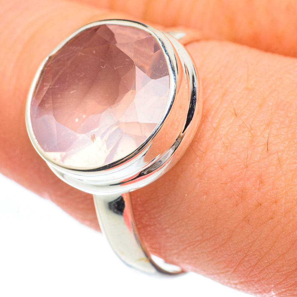 Rose Quartz Rings handcrafted by Ana Silver Co - RING61589