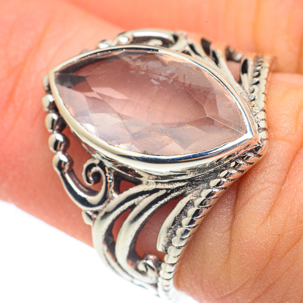 Rose Quartz Rings handcrafted by Ana Silver Co - RING61590