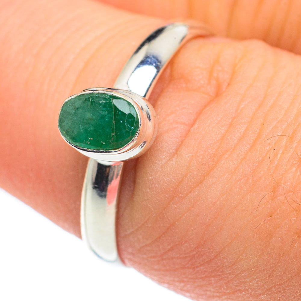 Zambian Emerald Rings handcrafted by Ana Silver Co - RING61609